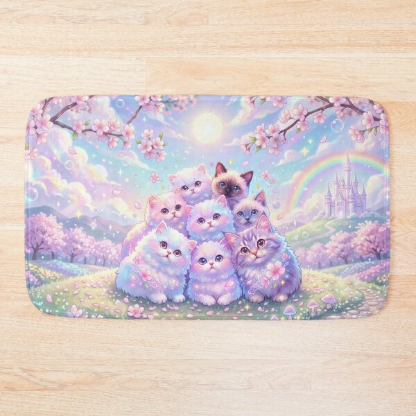 Item preview, Cute Kittens Under Cherry Blossoms designed and sold by AnnArtshock.