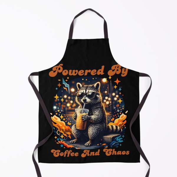 Item preview, Funny Powered By Coffee And Chaos Cool Raccoon designed and sold by legendaryskins.