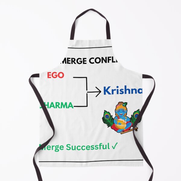 Item preview, Merge Conflict: Ego vs Dharma | Developer Spirituality Sticker designed and sold by BhaktiByte.