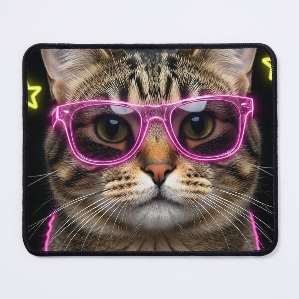 Item preview, Funny Cat Neon Pink designed and sold by UdertakerSHOP.