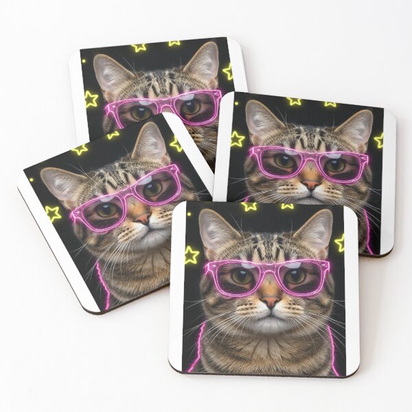 Item preview, Funny Cat Neon Pink designed and sold by UdertakerSHOP.
