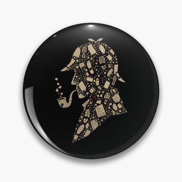 Item preview, Sherlock Holmes Baker Street 221B Clues Silhouette Art designed and sold by Fenay Designs.