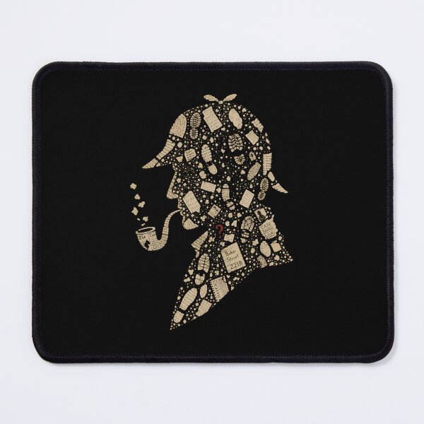 Item preview, Sherlock Holmes Baker Street 221B Clues Silhouette Art designed and sold by Fenay Designs.