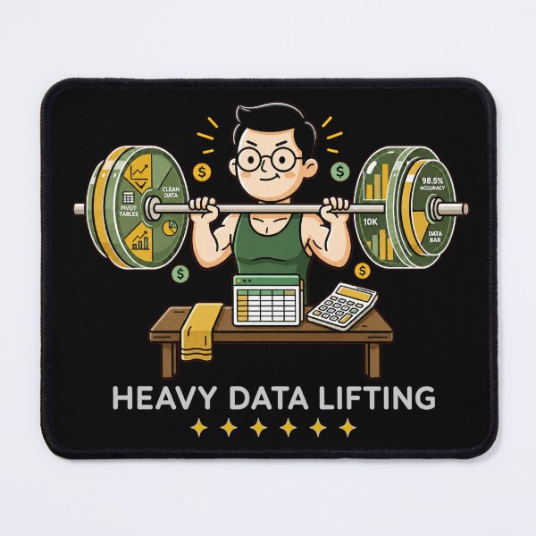 Item preview, Heavy Data Lifting - Accounting and Data Analyst Gym Humor. designed and sold by spreadsheetcafe.