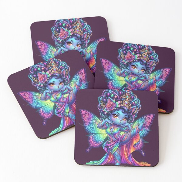 Item preview, Thai Fairy Neon Cat Goddess Art Toy Style designed and sold by ChaEmm_Studio.
