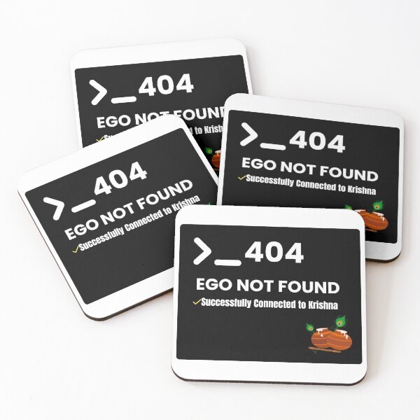 Item preview, 404 Ego Not Found - successfully connected to krishna | Developer Spiritual Sticker designed and sold by BhaktiByte.
