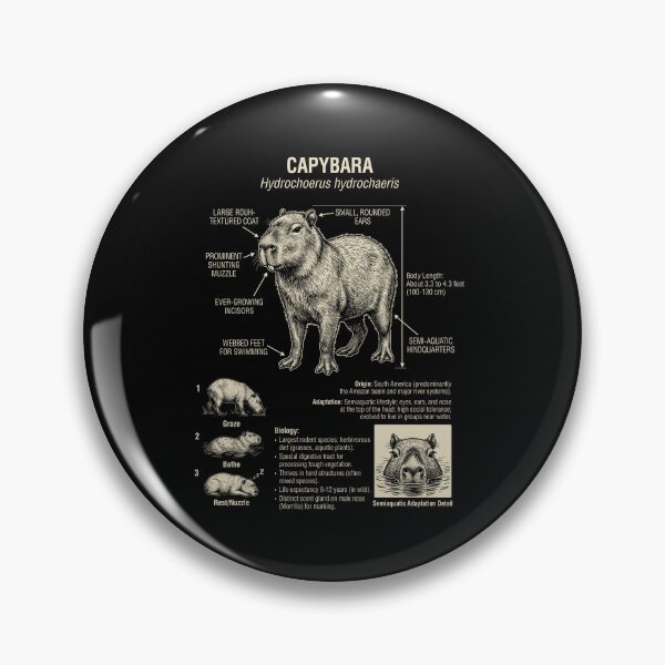 Item preview, Capybara Scientific Anatomy Biology Animal Lover designed and sold by Kimberley King Art  King Art.