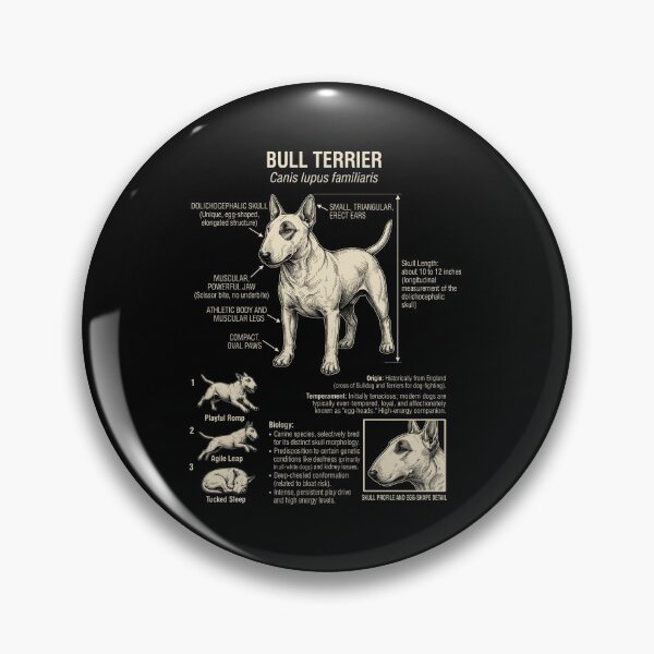 Item preview, Bull Terrier Scientific Anatomy Biology Dog Lover designed and sold by Kimberley King Art  King Art.