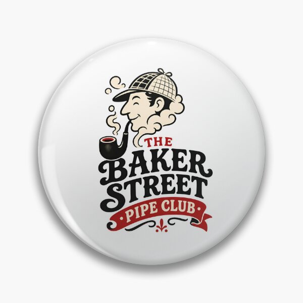 Item preview, The Baker Street Pipe Club Sherlock Holmes Retro Mascot Art designed and sold by Fenay Designs.