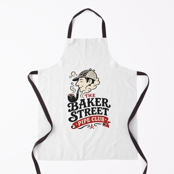 Artikelvorschau, The Baker Street Pipe Club Sherlock Holmes Retro-Maskottchen-Kunst entworfen und verkauft von Fenay Designs.