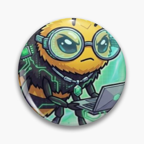 Item preview, Cybernetic Coder Bee Illustration designed and sold by DailySparks.
