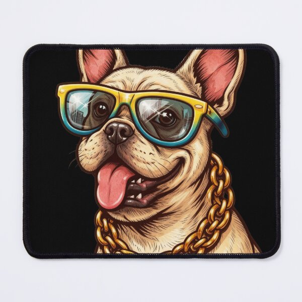 Item preview, Funny Nerd French Bulldog in Clear Glasses designed and sold by BarkAndArt.