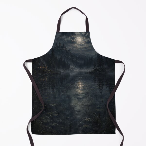 Item preview, Hidden Woman in the Lake | Dark Cottagecore Optical Illusion Wall Art designed and sold by Esterlane.