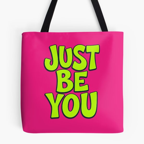 Item preview, Just Be You - Neon Green and Pink Y2K Bubble Typography designed and sold by alishairjanjua.
