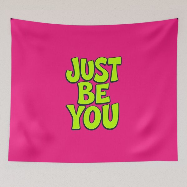 Item preview, Just Be You - Neon Green and Pink Y2K Bubble Typography designed and sold by alishairjanjua.