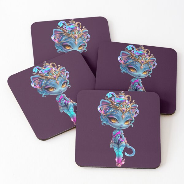 Item preview, Genie Neon Goddess High Fashion Cat Art designed and sold by ChaEmm_Studio.