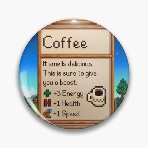 Item preview, Inspired Pixel Art Coffee  - Stardew Valley  designed and sold by Cozy Moss Studio.