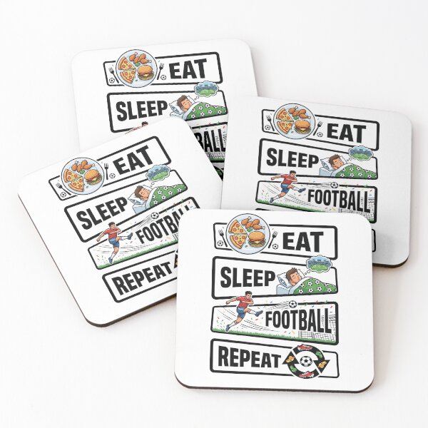 Item preview, Eat Sleep Football Repeat designed and sold by MerchViz.