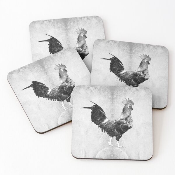 Item preview, Bantam Rooster Dark Poultry Portrait Farmyard Gothic Art designed and sold by Ghoul Enterprises.