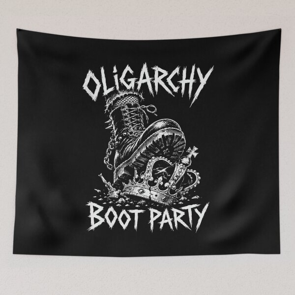 Item preview, Oligarchy Boot Party Anti-Elite Punk Satire designed and sold by Victor Shadehorn.