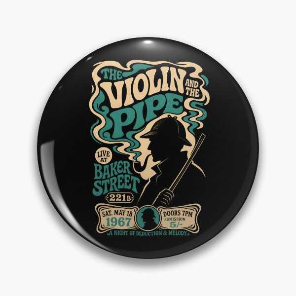 Item preview, The Violin and The Pipe Sherlock Holmes Retro Poster Art designed and sold by Fenay Designs.