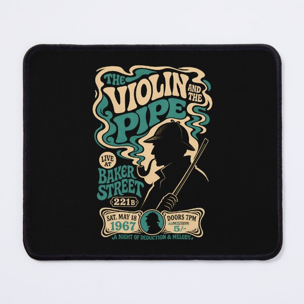 Item preview, The Violin and The Pipe Sherlock Holmes Retro Poster Art designed and sold by Fenay Designs.