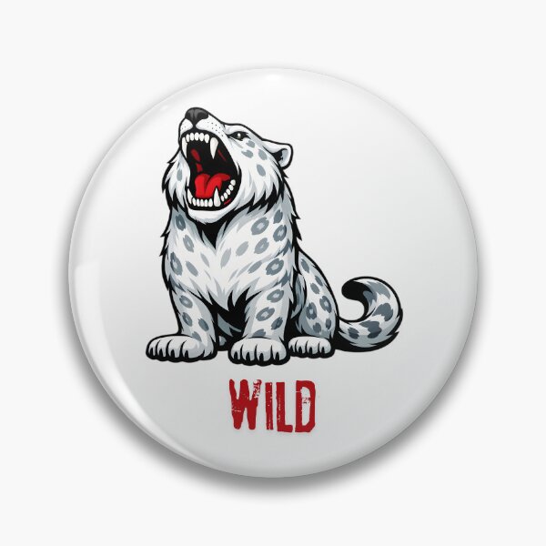 Item preview, Roaring Wild Snow Leopard Vector Graphic Illustration Print designed and sold by ROARSOME DESiGNS.