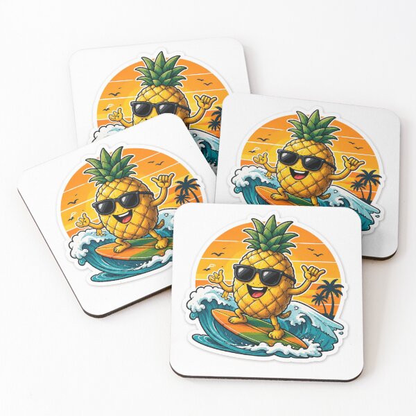 Item preview, Surfing Pineapple Sticke designed and sold by layalistoresa.