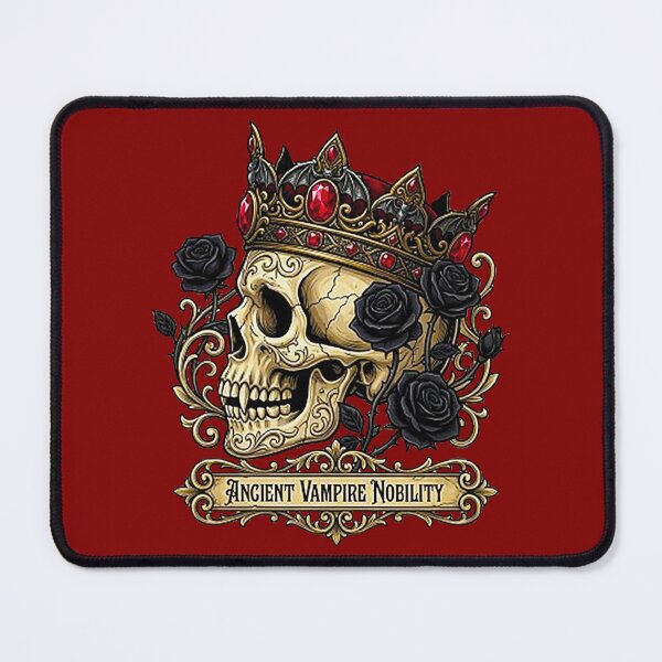Item preview, Ancient Vampire Nobility Skull King with Black Roses and Ruby Crown designed and sold by MT-Hub | Cute Aesthetic Art, Stickers & Phone Cases.