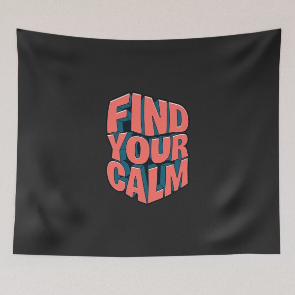 Item preview, Find Your Calm - 3D Block Letter Retro Streetwear Typography designed and sold by alishairjanjua.
