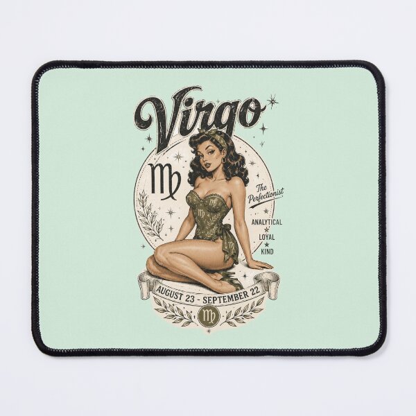 Item preview, Virgo Zodiac Pin-Up Girl Design | Vintage Astrology Horoscope Gift for Virgo designed and sold by TheStephanieRome.