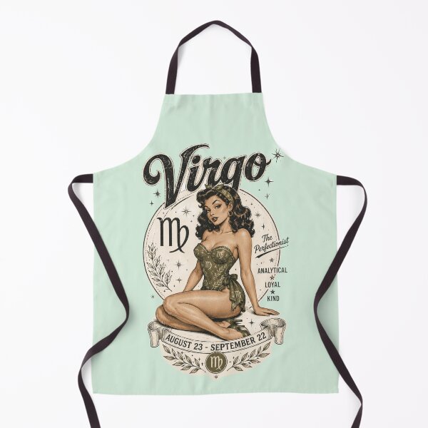 Item preview, Virgo Zodiac Pin-Up Girl Design | Vintage Astrology Horoscope Gift for Virgo designed and sold by TheStephanieRome.