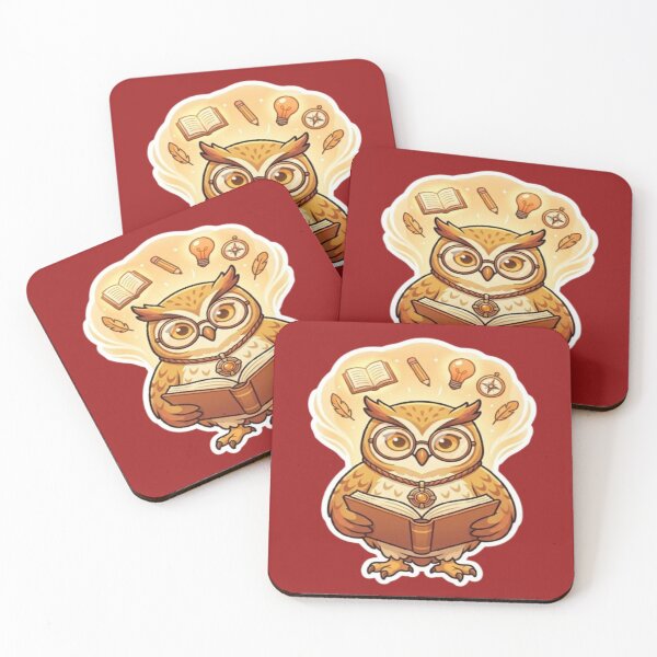 Item preview, Studious Owl Reading a Book Illustration designed and sold by DailySparks.