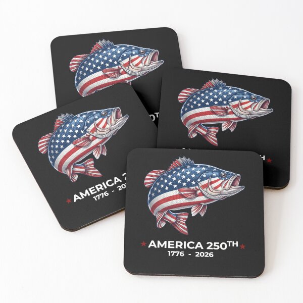 Item preview, America 250th Bass Fishing Patriotic USA Flag Fisherman 1776–2026 Independence Design designed and sold by fawzimorsy.