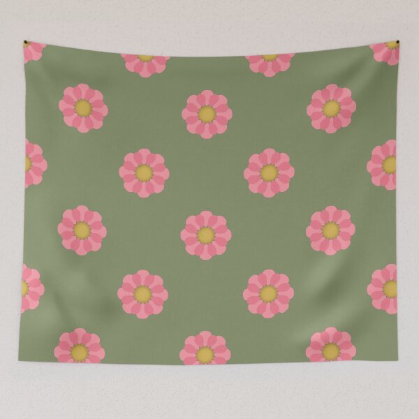 Item preview, Pink Folk Daisy Pattern designed and sold by Farnwirbel – Art.