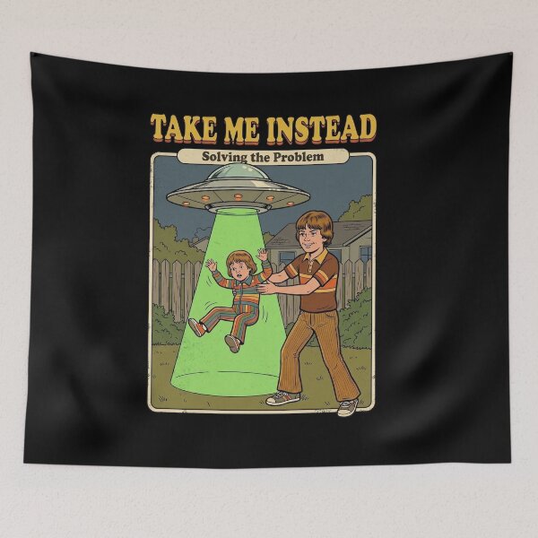 Item preview, Funny Sibling Abduction - Vintage Sci-Fi Parody designed and sold by ZUVLEX.