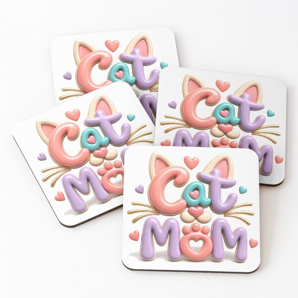 Item preview, Glossy Cat Mom Heart Charm designed and sold by BlissBlvdShop.
