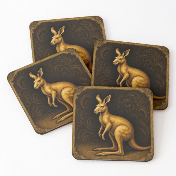 Item preview, Elegant Golden Kangaroo designed and sold by Phitwhim.