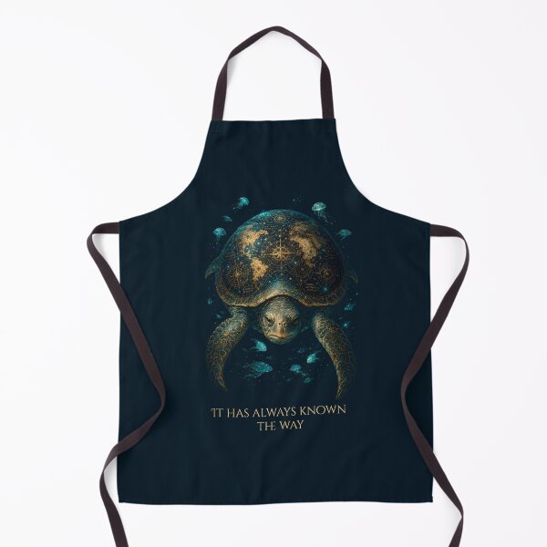 Item preview, It Has Always Known the Way — Navigator Turtle Ancient Wisdom Ocean Art Print designed and sold by AbderraimArt.