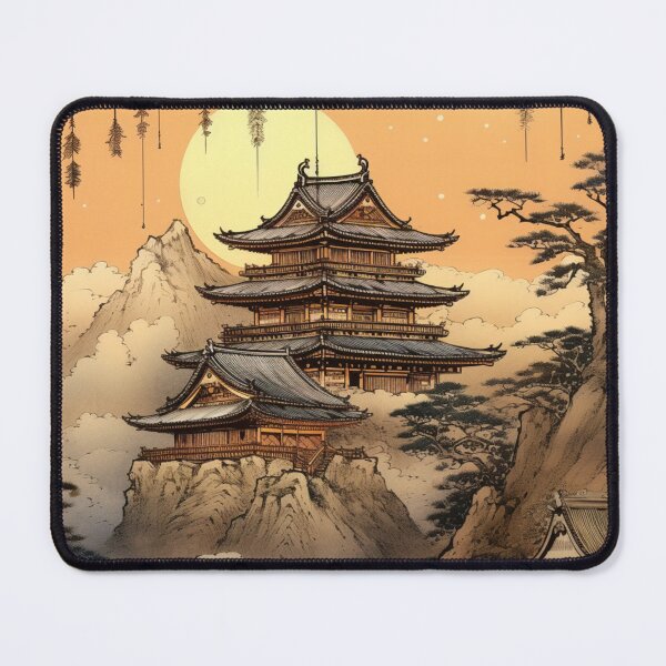 Item preview, Traditional Japanese Illustration - Ancient Pagoda designed and sold by DaisukiTokyo.