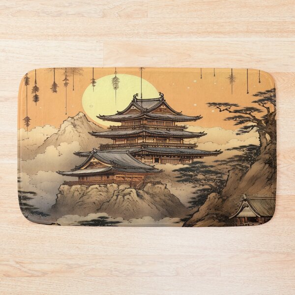 Item preview, Traditional Japanese Illustration - Ancient Pagoda designed and sold by DaisukiTokyo.
