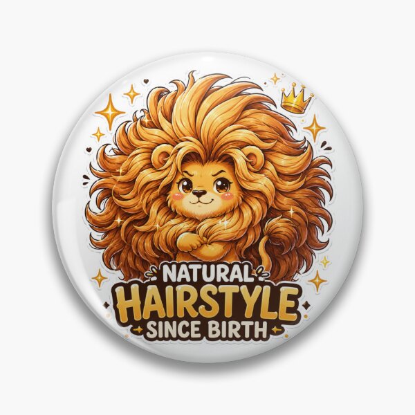 Item preview, Natural Hairstyle Since Birth Lion | Funny Kawaii Lion Hair Goals designed and sold by MarekoraStudio.