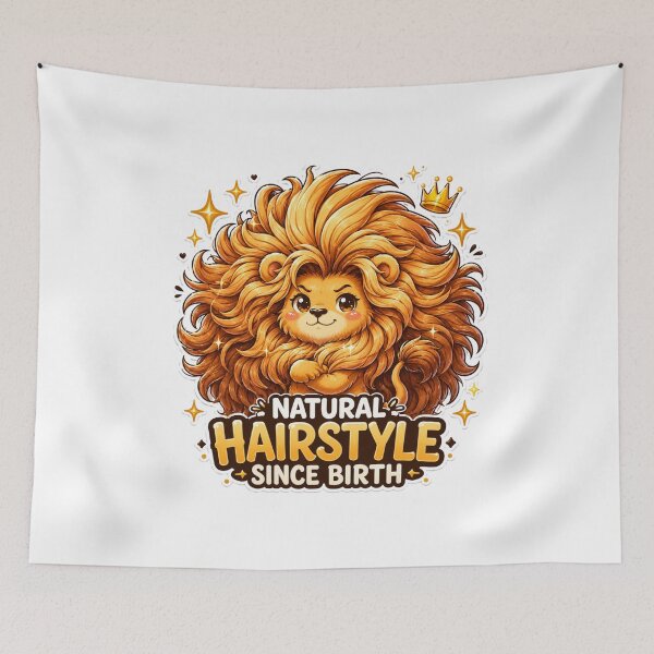Item preview, Natural Hairstyle Since Birth Lion | Funny Kawaii Lion Hair Goals designed and sold by MarekoraStudio.