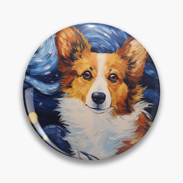 Item preview, Funny Tri Color Corgi Starry Night Illustration Mom Dad Kids designed and sold by rafaeltto.