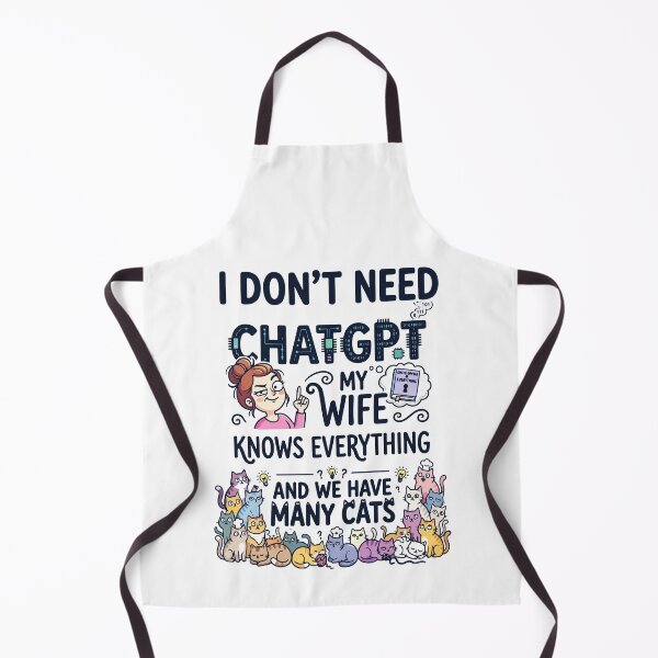 Item preview, Don't Need ChatGPT Wife Knows Everything designed and sold by RamyGallery.