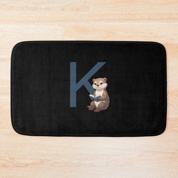 Item preview, Otter Reading Book Letter K designed and sold by Timowo Studio | Fine Line Wildlife Art & Modern Nature Graphics.