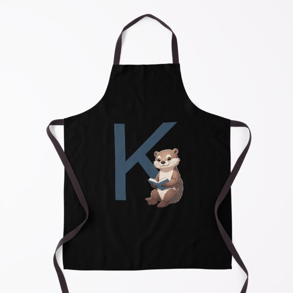 Item preview, Otter Reading Book Letter K designed and sold by Timowo Studio | Fine Line Wildlife Art & Modern Nature Graphics.