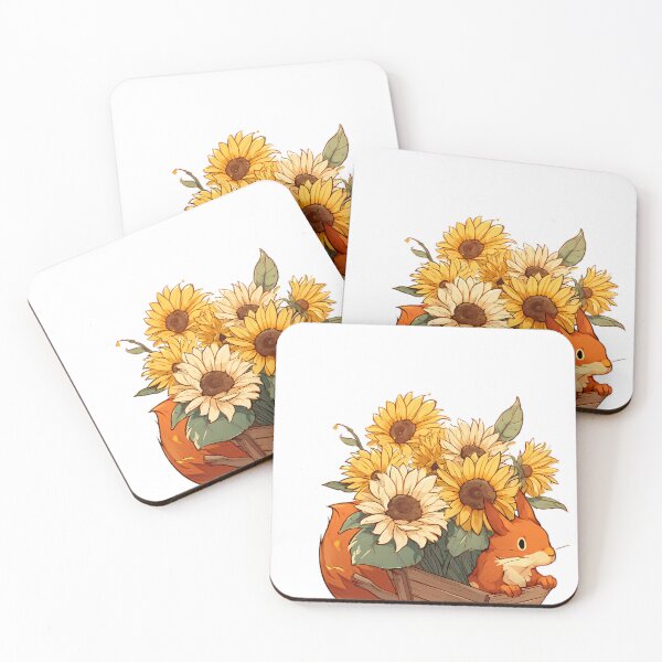 Item preview, Squirrel Sunflower Wheelbarrow designed and sold by pumsquare.
