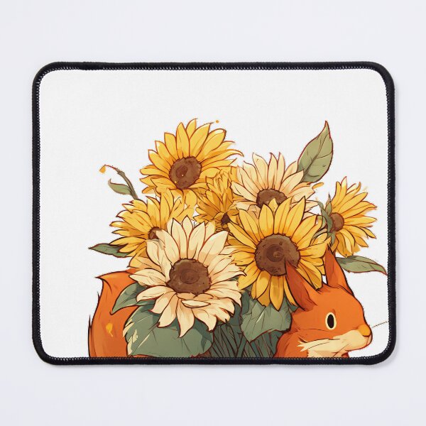 Item preview, Squirrel Sunflower Wheelbarrow designed and sold by pumsquare.