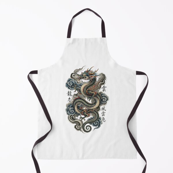 Item preview, Giant Flying Dragon in Japanese Art with Phrases designed and sold by Lkimi.